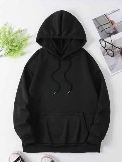 Women's Cozy Graphic Hoodie with Drawstring - Casual Pullover Sweatshirt for Fall & Winter, Machine Washable