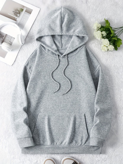 Cartoon Print Hoodie, Drawstring Casual Hooded Sweatshirt, Women's Clothing