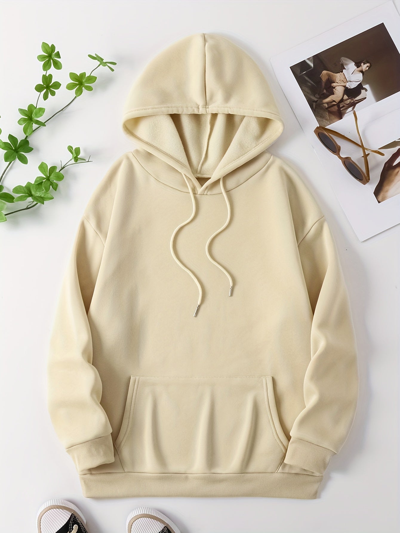 Cartoon Print Hoodie, Drawstring Casual Hooded Sweatshirt, Women's Clothing