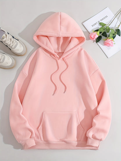 Women's Fashion Hoodie with Cute Bear Print - Casual Pullover Sweatshirt, Polyester, Machine Washable - Perfect for Fall & Winter